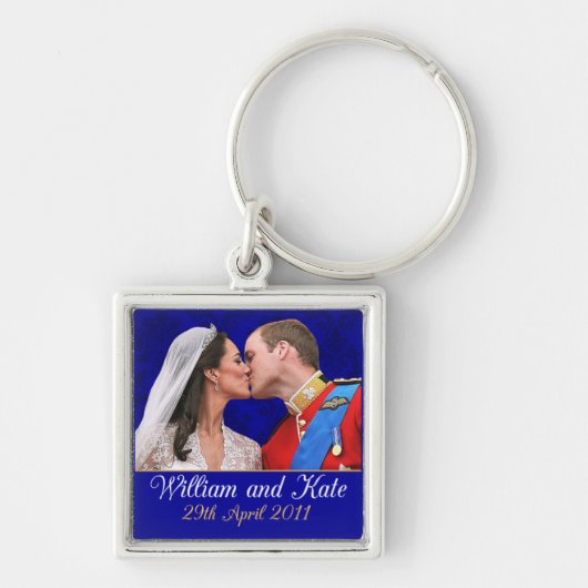 William en Kate Royal Wedding Kiss Sleutelhanger (Voorkant)