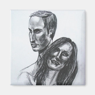 William en Kate Wedding Magneet