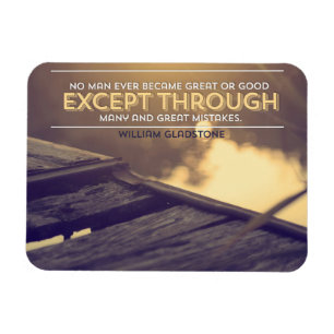 William Gladstone Inspirerend quote "Fouten" Magneet