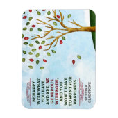 William Gladstone Inspirerend quote "Happiness" Magneet (Verticaal)