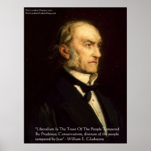 William Gladstone "Liberalen & Conservatief" Poste Poster