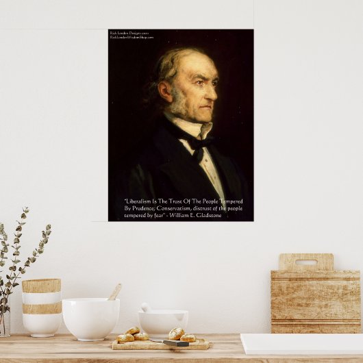 William Gladstone "Liberals & Conservative" Poster (Keuken)