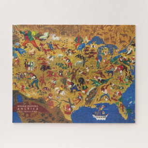 William Gropper's America - Cartoon Folklore Legpuzzel