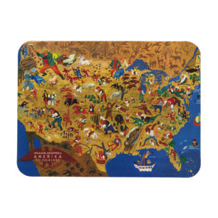 William Gropper's America - Cartoon Folklore Magneet