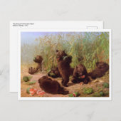 William H. Beard, Beren in de Watermeloen Patch Briefkaart (Voorkant / Achterkant)