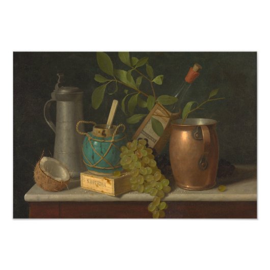 William Harnett - Just Dessert Foto Afdruk (Voorkant)