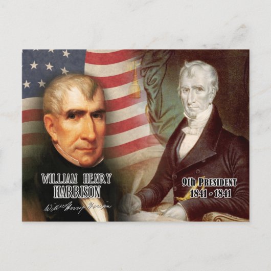 William Henry Harrison - 9e President van de VS Briefkaart (Voorkant)