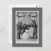 William Henry Harrison Death bed Briefkaart (Voorkant / Achterkant)