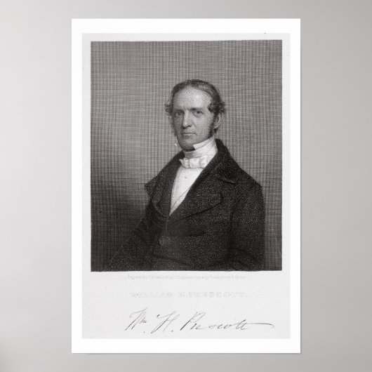 William Hickling Prescott, gegraveerd door Thomas Poster (Voorkant)