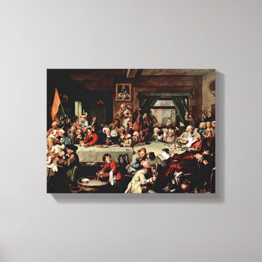 William Hogarth - Het banket Canvas Afdruk (Voorkant)