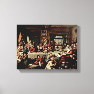 William Hogarth - The Banquet Canvas Afdruk
