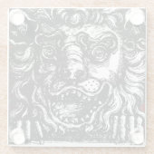 William Hogarth's Lion's Head Button's Tavern Glazen Onderzetter (Achterkant)