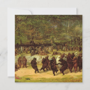 William Holbrook Beard - De Beer Dance Feestdagenkaart