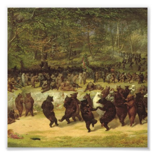 William Holbrook Beard - De Beer Dance Foto Afdruk (Voorkant)