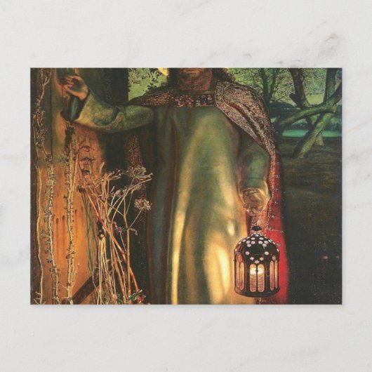 William Holman trekt het licht van de wereld aan Briefkaart (Voorkant)