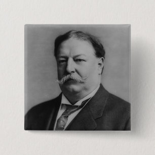 William Howard Taft Vierkante Button 5,1 Cm