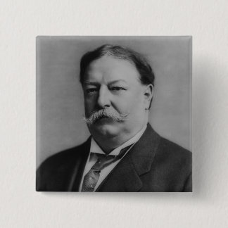 William Howard Taft Vierkante Button 5,1 Cm