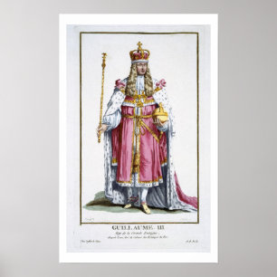 William III (1650-1702) van Sinaasappel, 1780 (gek Poster