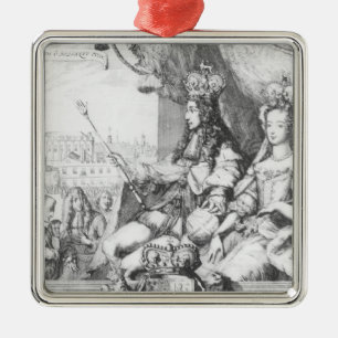 William III en Mary II Metalen Ornament