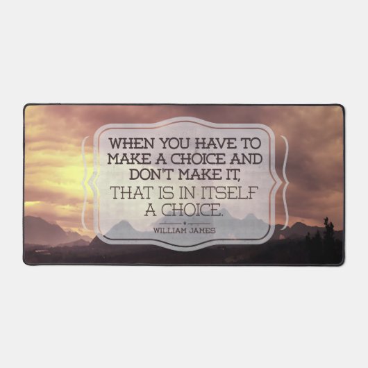 William James Citation Inspirationnelle "Choix" (Recto)