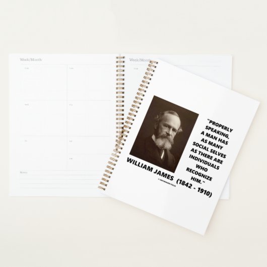 William James Many Social Selves Quote Planner (Display)