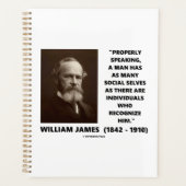 William James Many Social Selves Quote Planner (Voorkant)