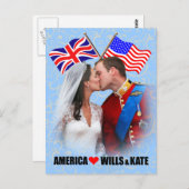 William & Kate - Amerikaans Briefkaart (Voorkant / Achterkant)