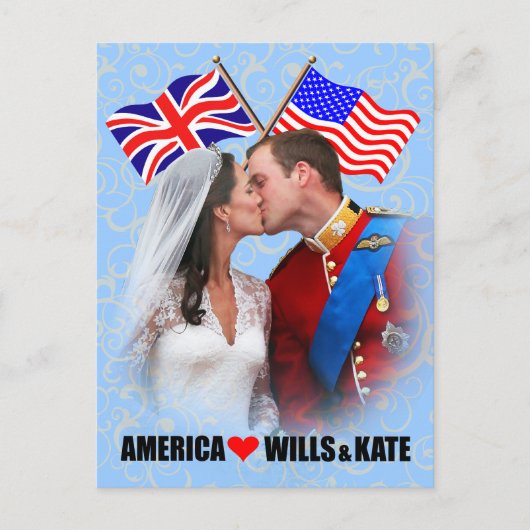 William & Kate - Amerikaans Briefkaart (Voorkant)