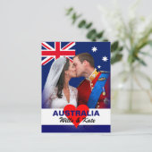 William & Kate - Australië Briefkaart (Staand voorkant)