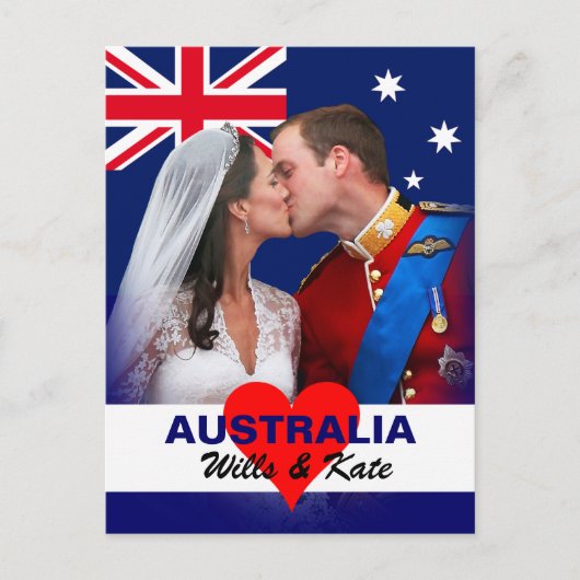 William & Kate - Australië Briefkaart (Voorkant)