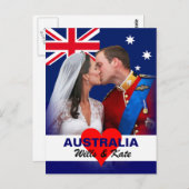 William & Kate - Carte postale Australie (Devant / Derrière)