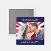 William & Kate Royal bruiloft kus magneet (Voorkant / Achterkant)
