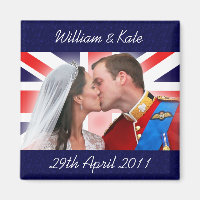 William & Kate Royal Mariage Kiss Magnet