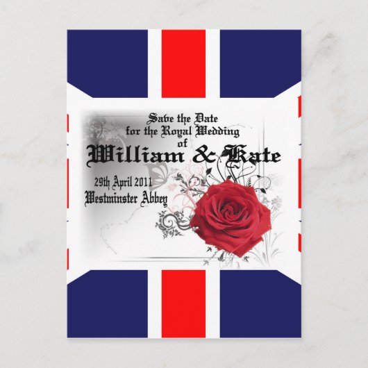 William & Kate Royal Wedding Collectibles Souvenir Briefkaart (Voorkant)