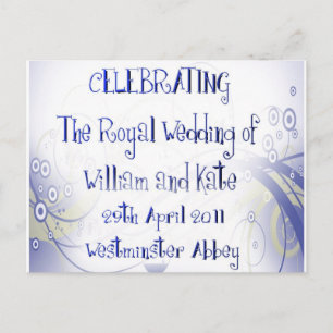 William & Kate Royal Wedding Collectibles Souvenir Briefkaart