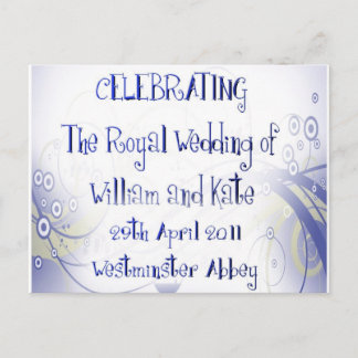 William & Kate Royal Wedding Collectibles Souvenir Briefkaart