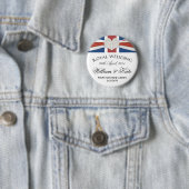 William & Kate Wedding Mememorative Keepomwille Pi Ronde Button 5,7 Cm (In situ)