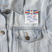 William & Kate Wedding Mememorative Keepomwille Pi Vierkante Button 5,1 Cm (In situ)
