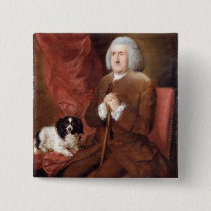 William Lowndes (1652-1724), Auditor of Zijne Maje Vierkante Button 5,1 Cm