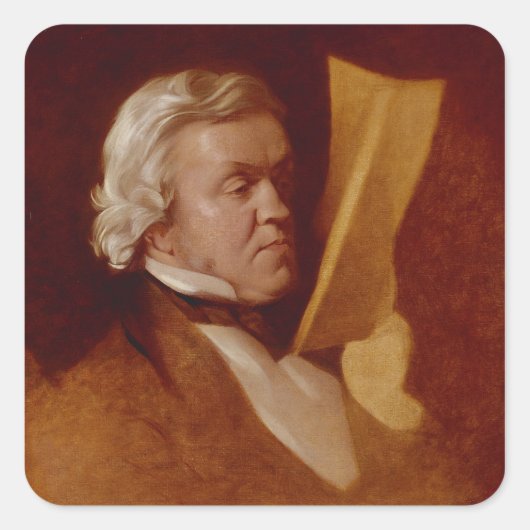 William Makepeace Thackeray, c.1864 Vierkante Sticker (Voorkant)