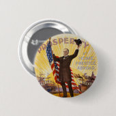 William McKinley Campaign Poster Gold Standard Ronde Button 5,7 Cm (Voorkant /achterkant)