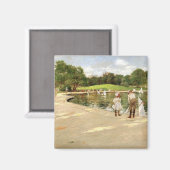 William Merritt Chase-The Lake for Miniature Yacht Magneet (Voorkant / Achterkant)