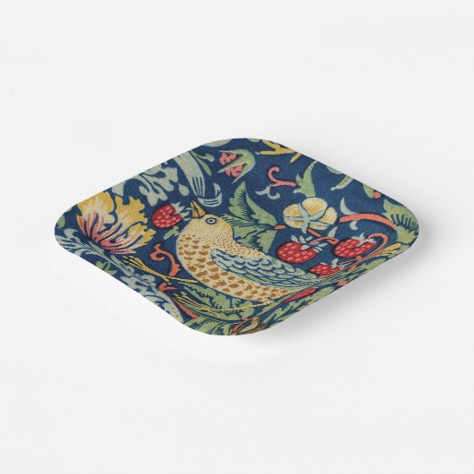William Morris - Aardbeien Diep Papieren Bordje (Gebogen)