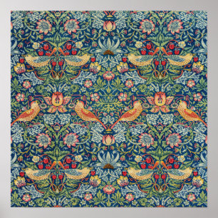 William Morris - Aardbeien Diep Poster