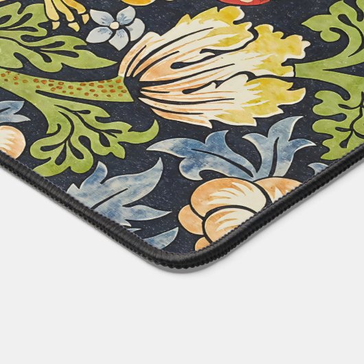 William Morris - Aardbeiendief Bloemenpatroon Bureaumat (Hoek)