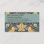 William Morris - Aardbeiendief Bloemenpatroon Visitekaartje (Voorkant)