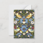 William Morris, aardbeiendief, Notitiekaartje (Voorkant)