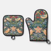 William Morris "Aardbeiendief" Ovenwant & Pannenlap Set (Voorkant)