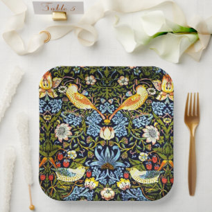 William Morris, aardbeiendief, Papieren Bordje