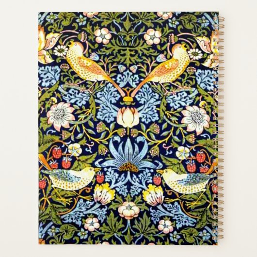 William Morris, aardbeiendief, SJABLOON, Planner (Achterkant)
